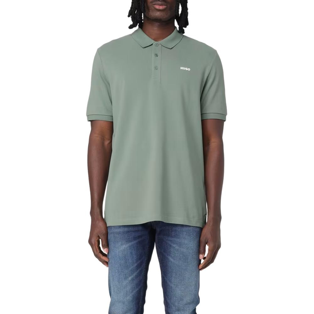 Hugo Boss Logo Print Polo Shirt Light Green — фото 1
