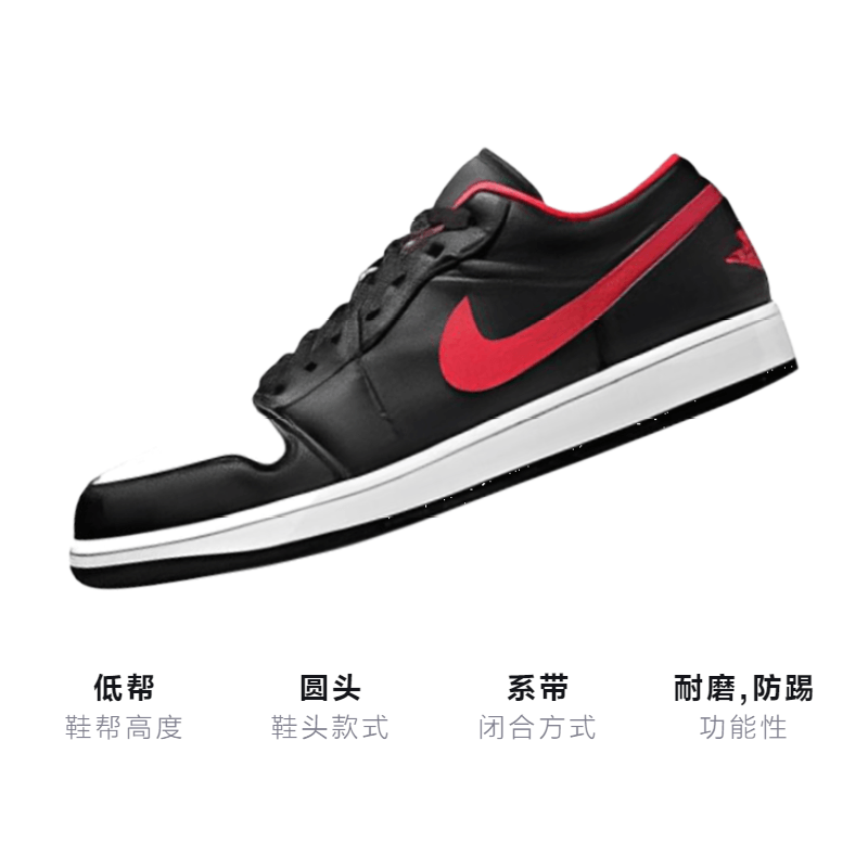 Jordan Air Jordan 1 Low White Toe GS — фото 2