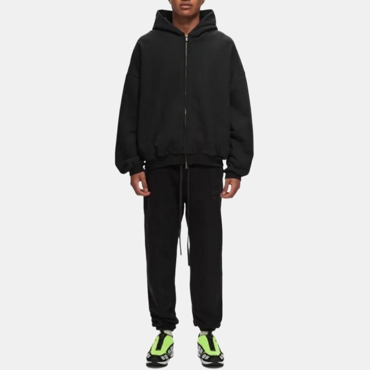 Fear Of God Essentials Heavy Fleece Fullzip Hoodie Obsidian Black — фото 3