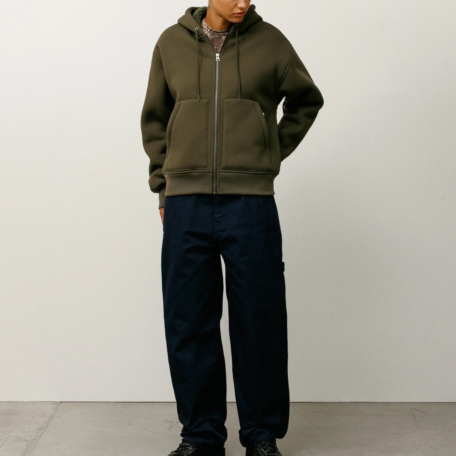 Stussy FW25 FW25 BONDED SHERPA HOODIE logo — фото 3