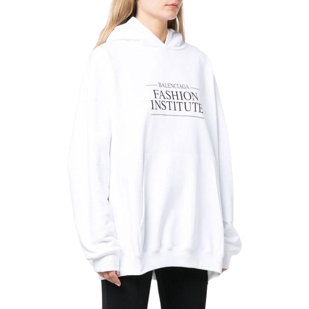 Balenciaga FW22 Logo Print Sweatshirt White — фото 3