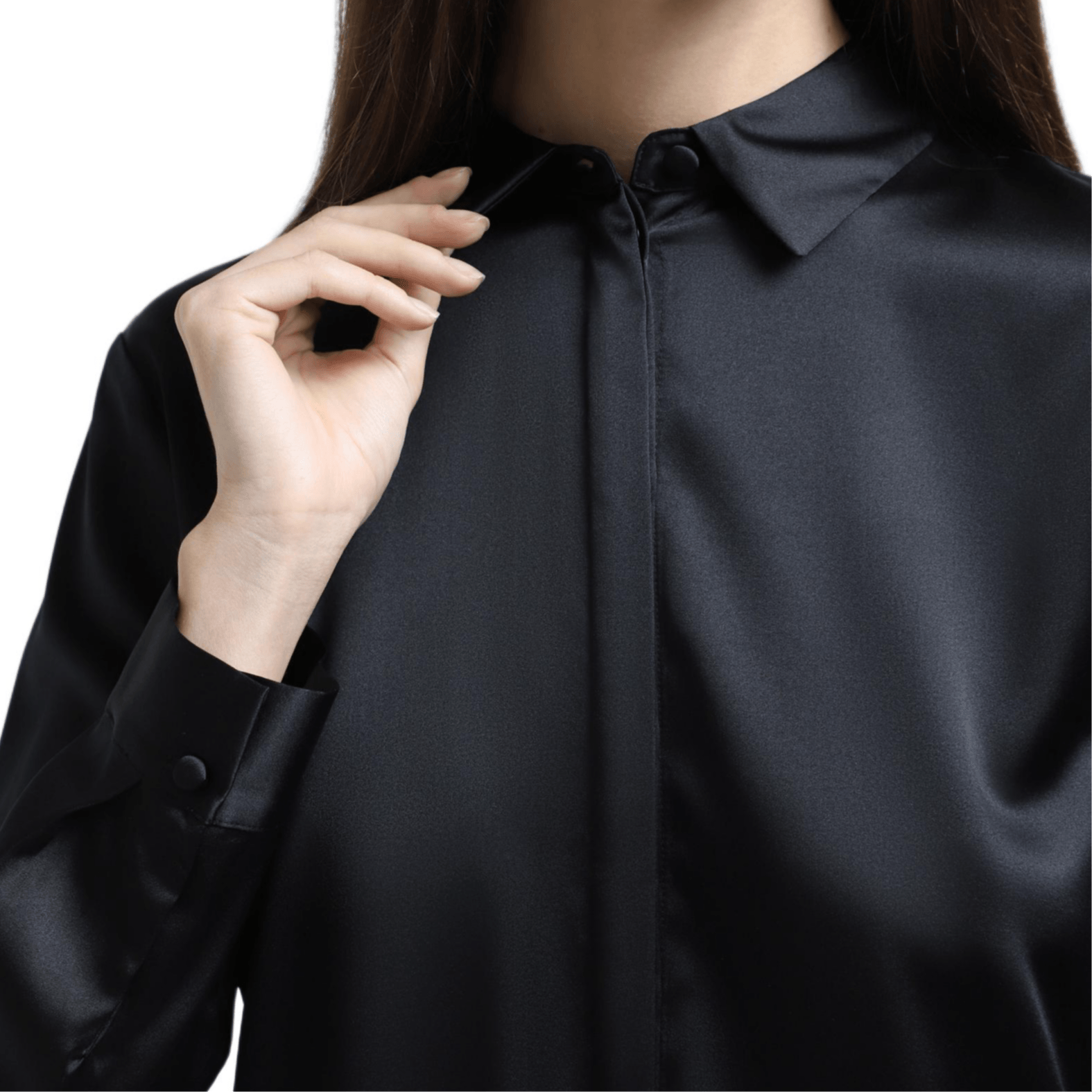 Emporio Armani FW21 Black Silk Shirt — фото 3