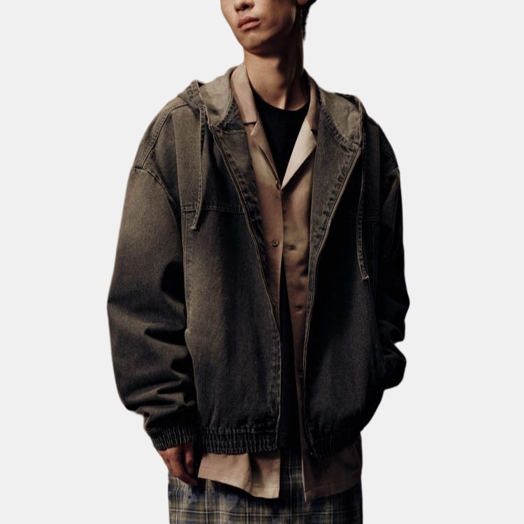 H&M Loose Fit Denim Hoodie Jacket — фото 1