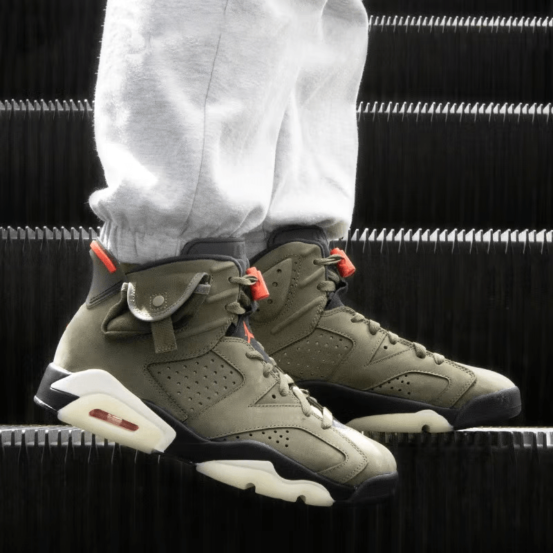 Jordan Travis Scott x Jordan Air Jordan 6 Medium Olive' TS GS — фото 4
