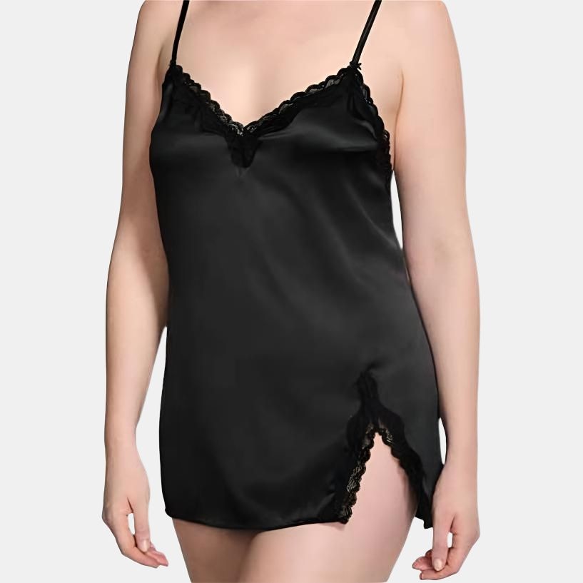 Victoria'S Secret Tease Satin Lace-Trim Mini SlipBk V — фото 1