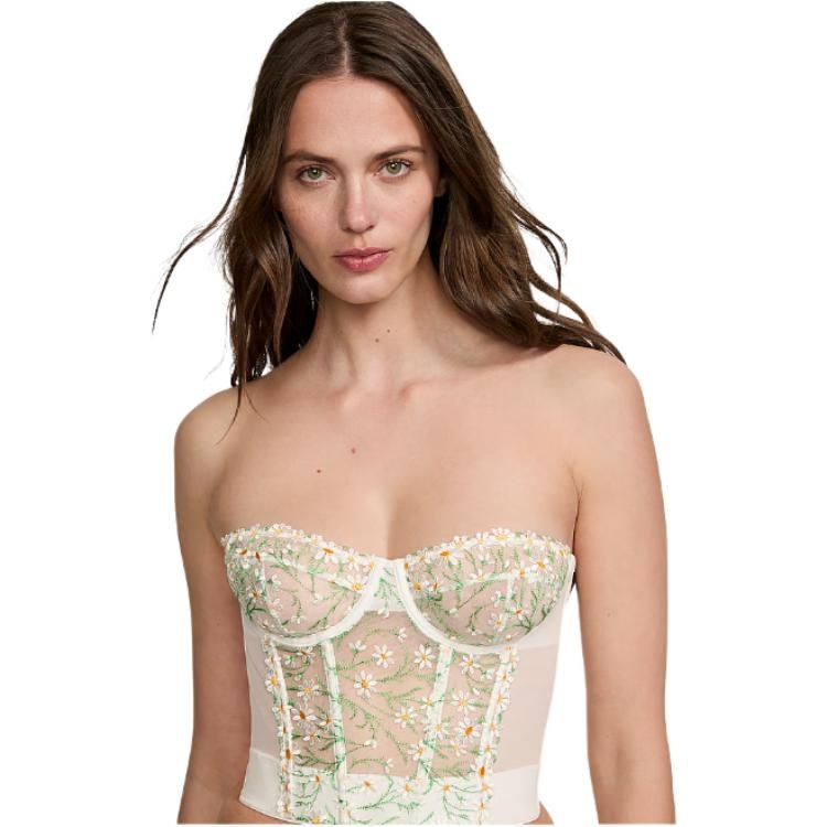 Victoria'S Secret PINK Dream Angels Daisy Chain Embroidery Strapless Corset — фото 2