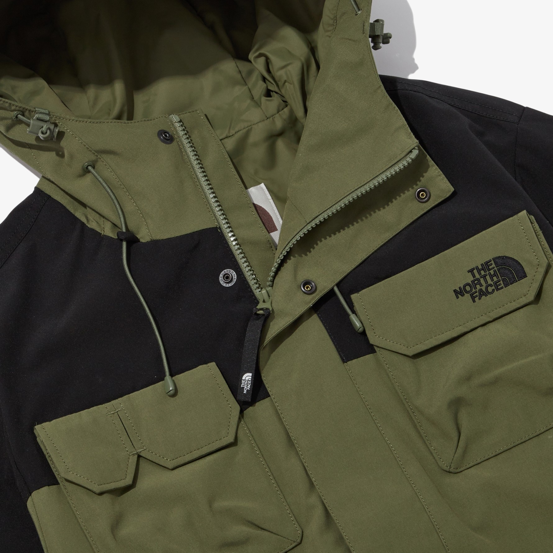 The North Face Logo Print Zip Jacket Military Green — фото 5