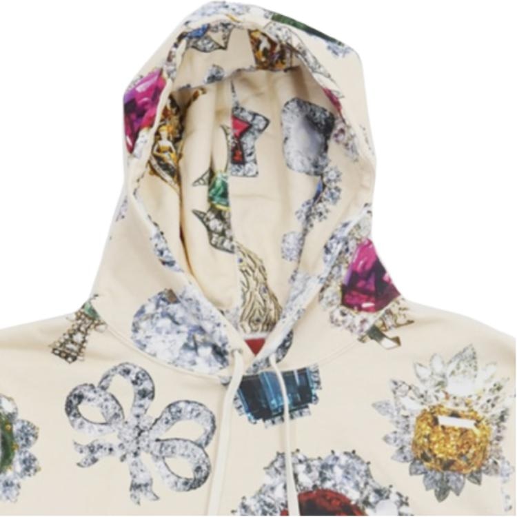 Supreme Jewels Hooded Sweatshirt Cream — фото 3