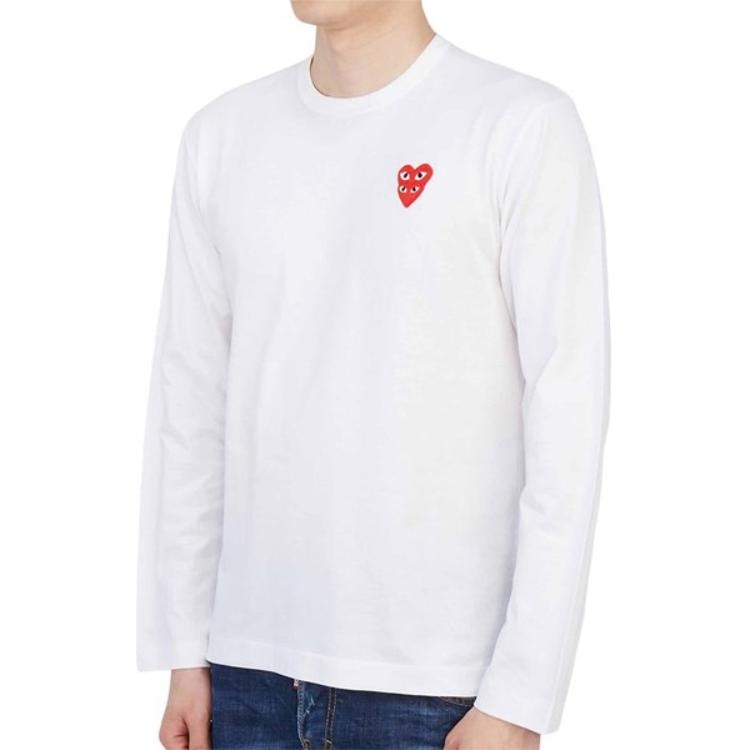 Cdg Play Long Sleeve White — фото 7