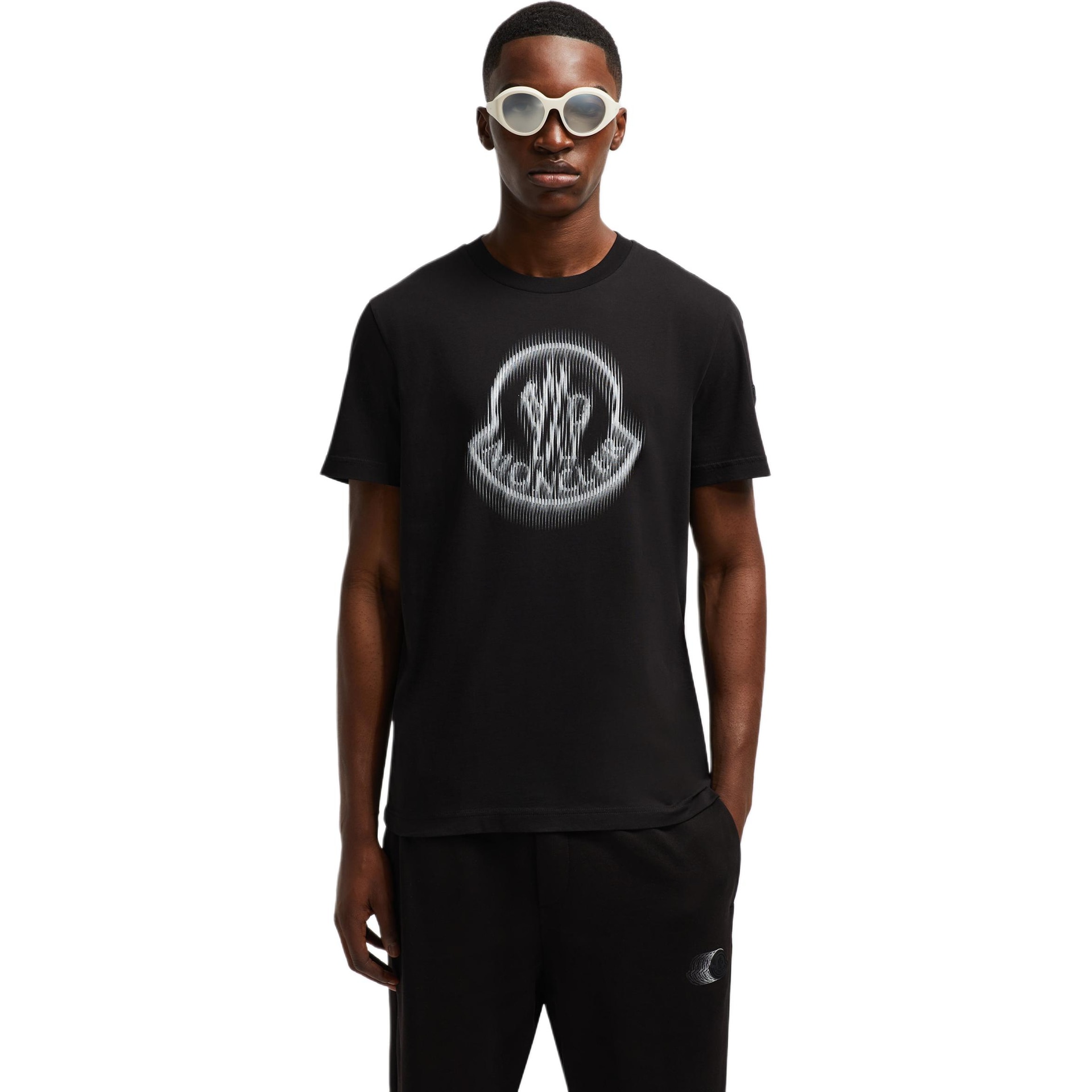 Moncler Logo Print T-Shirt Black — фото 1