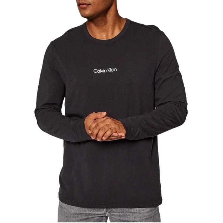 Calvin Klein Long Sleeve Logo Tee Black — фото 1