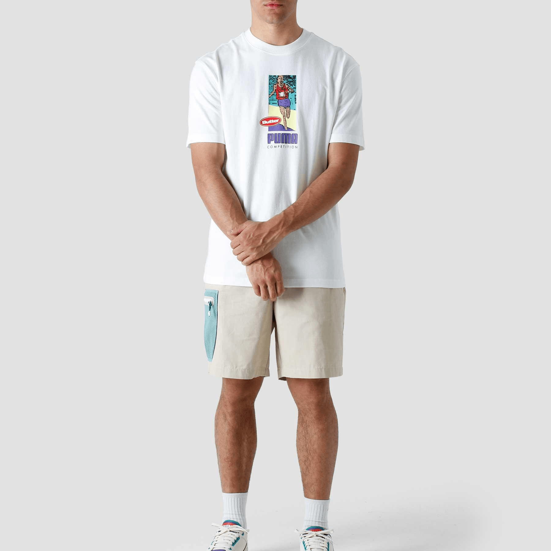 Puma x BUTTER GOODS Logo T-Shirt White — фото 2