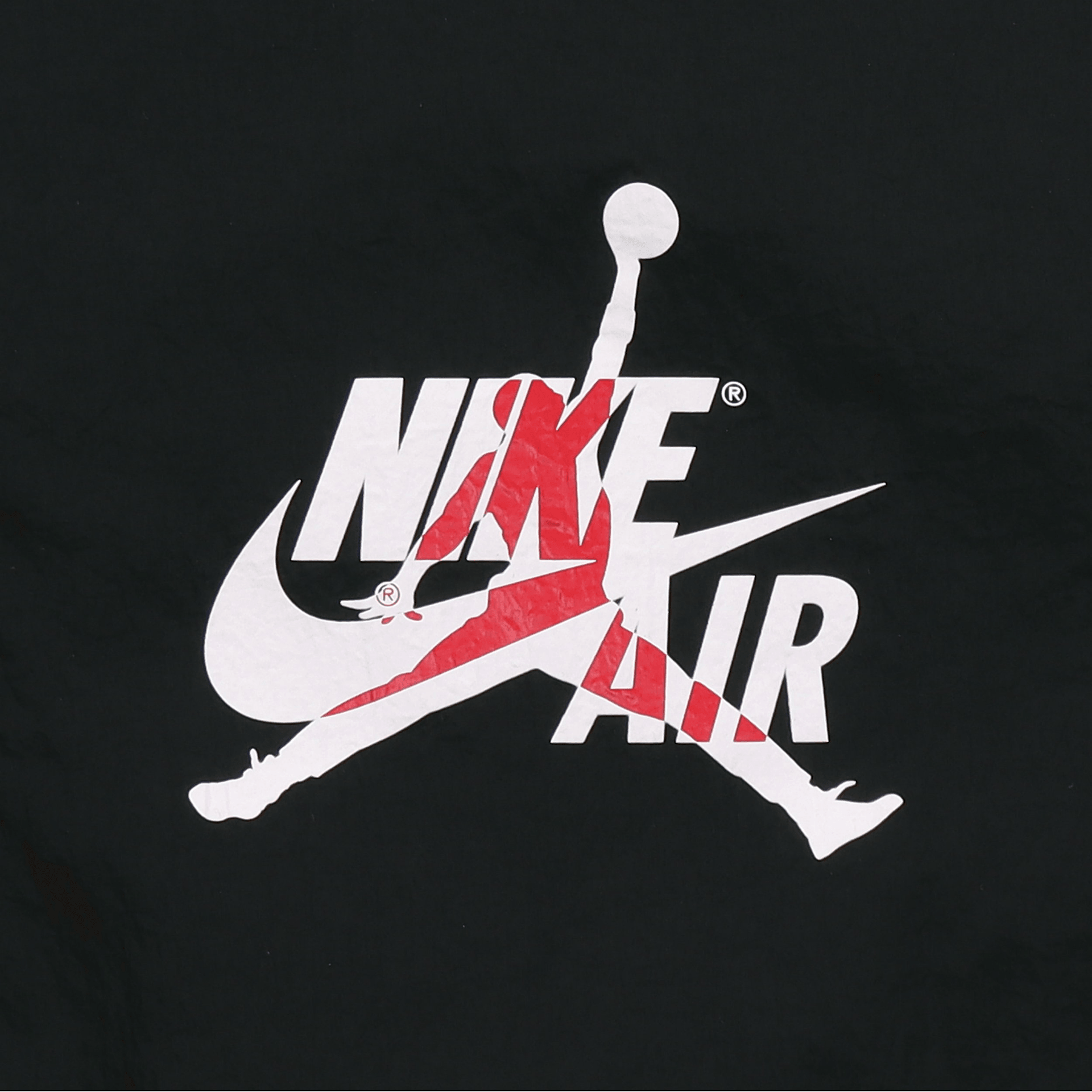 Jordan Logo Print Basketball Jacket Black White — фото 4