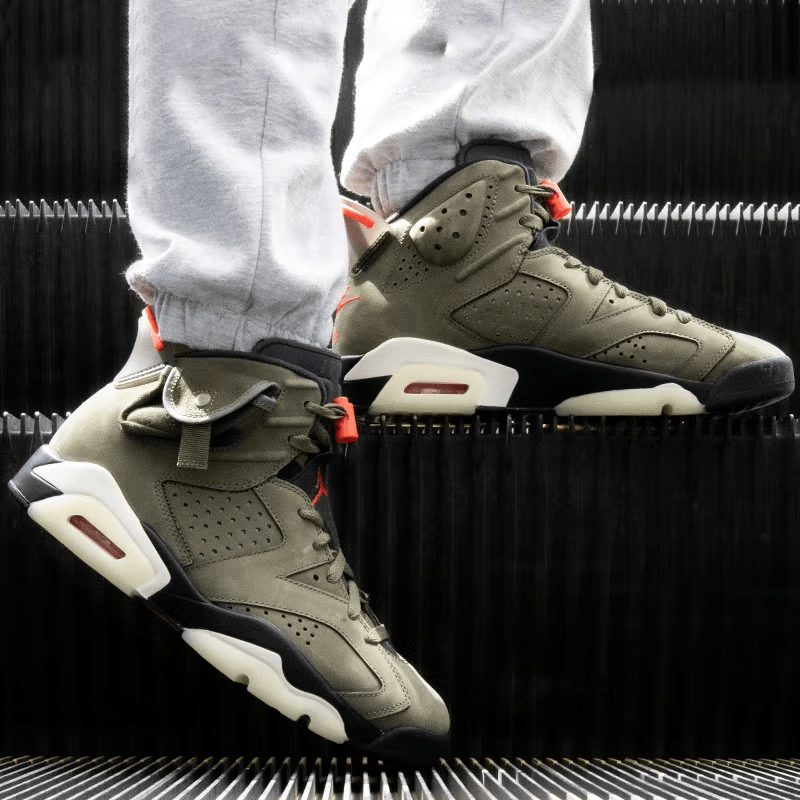 Jordan Travis Scott x Jordan Air Jordan 6 Medium Olive' TS GS — фото 3