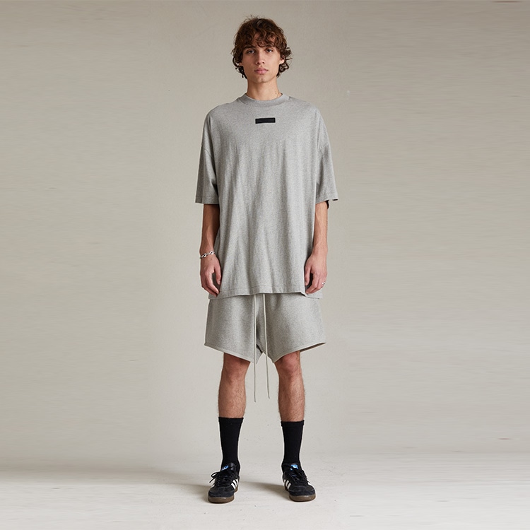 Fear Of God Essentials SS24 Crewneck T-Shirt Dark Heather Oatmeal — фото 1