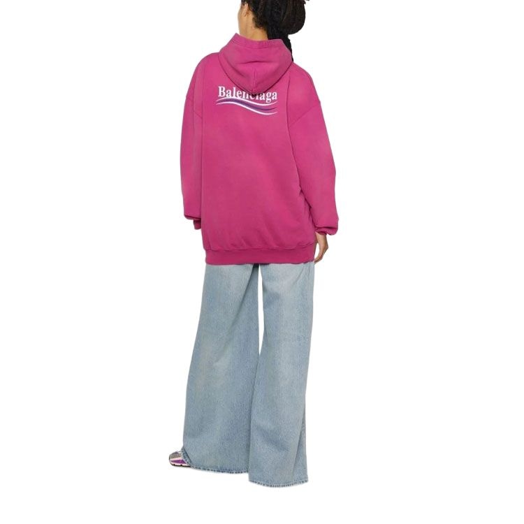 Balenciaga FW22 Logo Hoodie Pink — фото 2