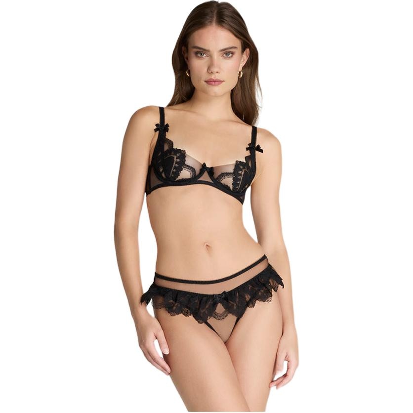 Agent Provocateur ALYSIA Thin Lace Low Waist Triangle Panties Black — фото 4