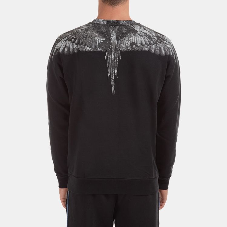 Marcelo Burlon County Of Milan Marcelo Burlon Wing Print Crewneck Sweatshirt Black — фото 4
