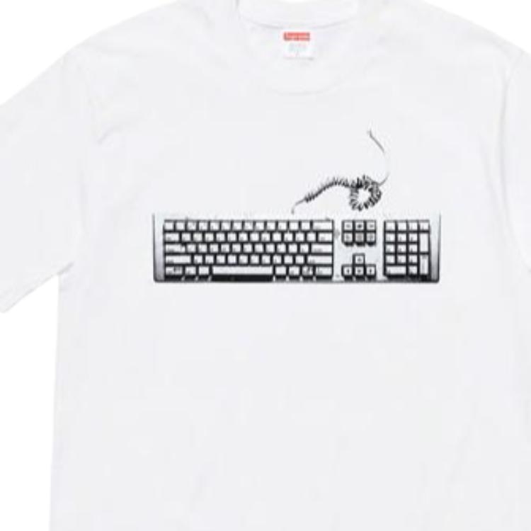 Supreme SS19 Keyboard Tee White — фото 3