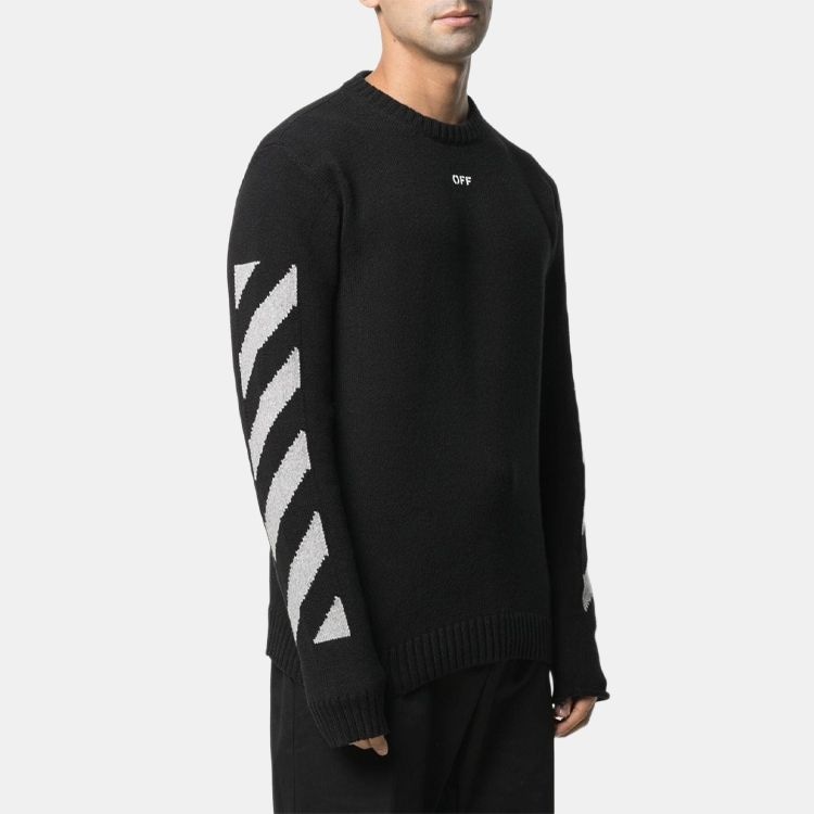 Off-White SS21 Logo Crewneck Sweater Black — фото 5