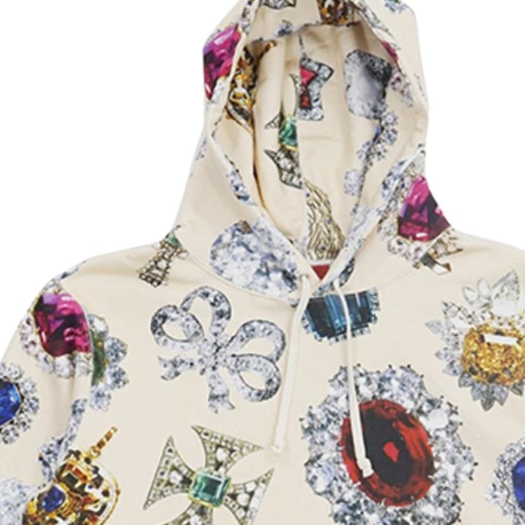 Supreme Jewels Hooded Sweatshirt Cream — фото 2