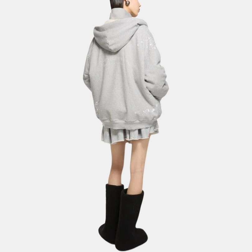 Acne Studios FW25 Fleece Hoodie Gray — фото 3