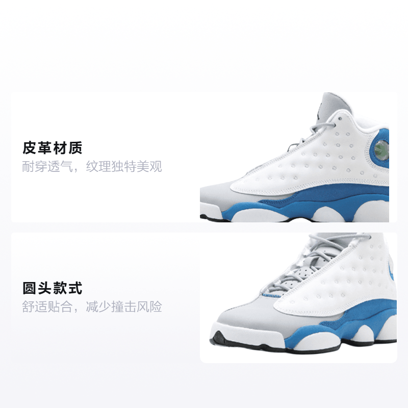Jordan Air Jordan 13 Retro White Italy Blue GS 2017 — фото 1