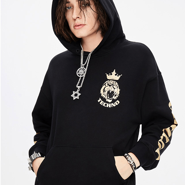 Tch Tiger Head Gold Hoodie — фото 4