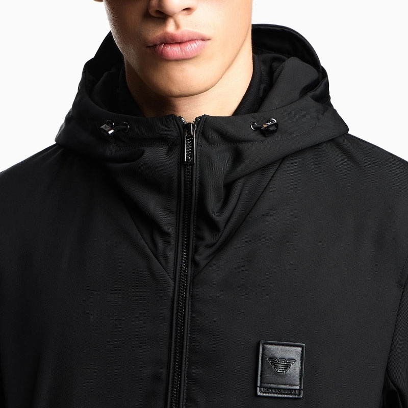 Emporio Armani Hooded Zip Cotton Jacket — фото 8