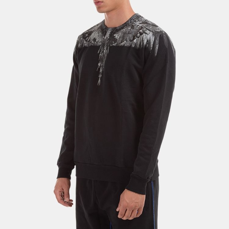 Marcelo Burlon County Of Milan Marcelo Burlon Wing Print Crewneck Sweatshirt Black — фото 5