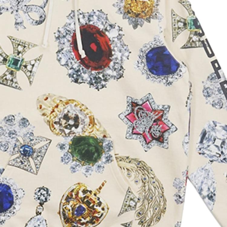 Supreme Jewels Hooded Sweatshirt Cream — фото 1