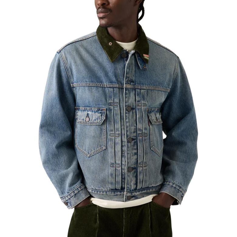 Levi’S x Barbour FW25 Corduroy Collar Denim Jacket — фото 2