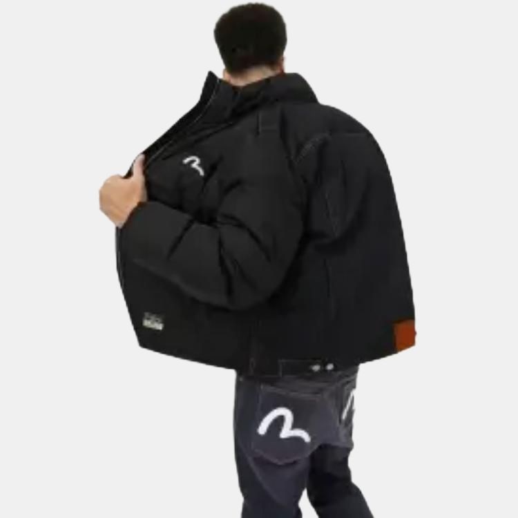 Evisu 2024 Seagull Embroidery Down Jacket Black — фото 5