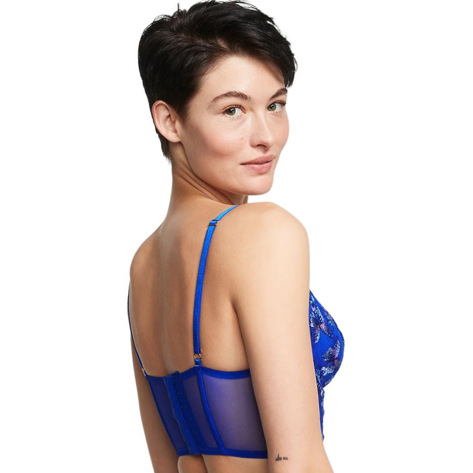 Victoria'S Secret V-Print Bra Set Blue — фото 3