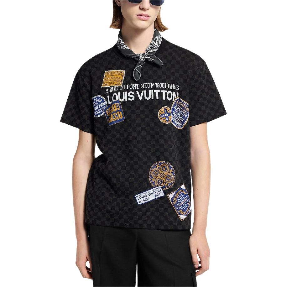 Louis Vuitton SS25 Logo Print T-Shirt Black — фото 5