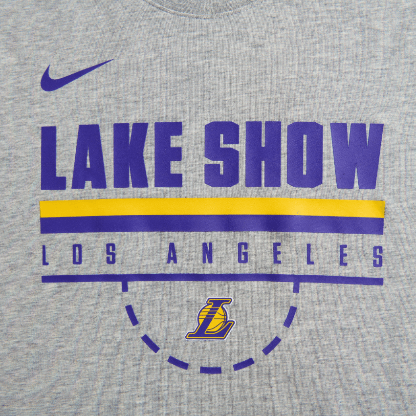 Nike NBA Dri-FIT Lakers Tee Gray Youth — фото 3
