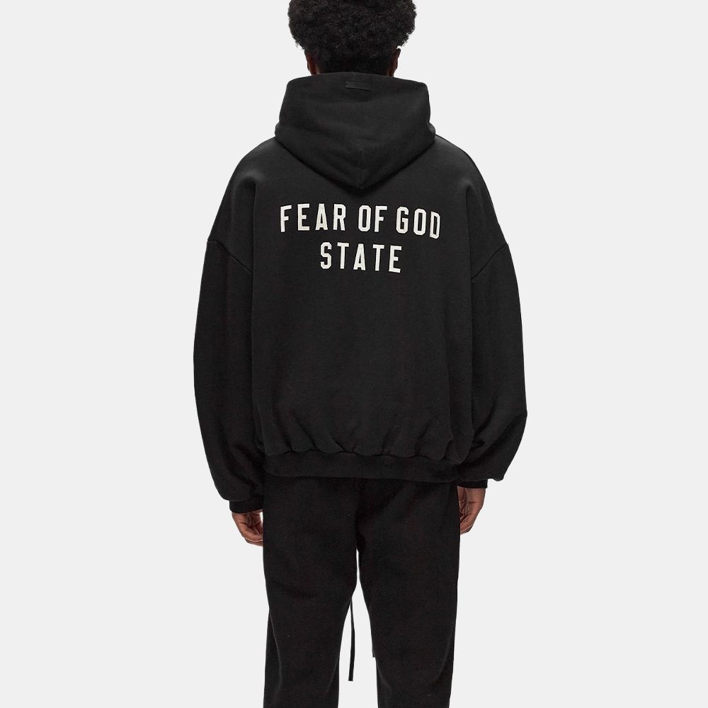 Fear Of God Essentials Heavy Fleece Fullzip Hoodie Obsidian Black — фото 2