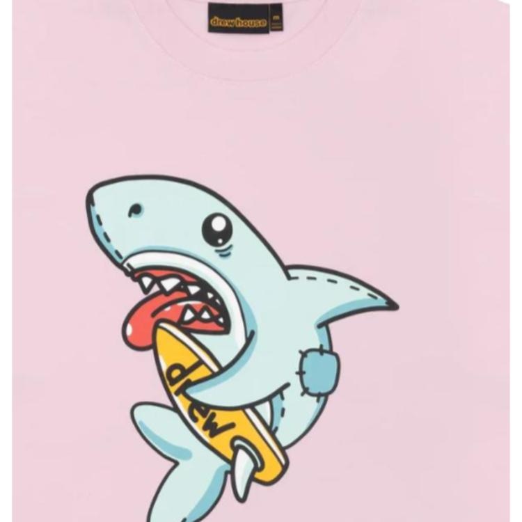 Drew House Cartoon Shark Tee Pink — фото 2