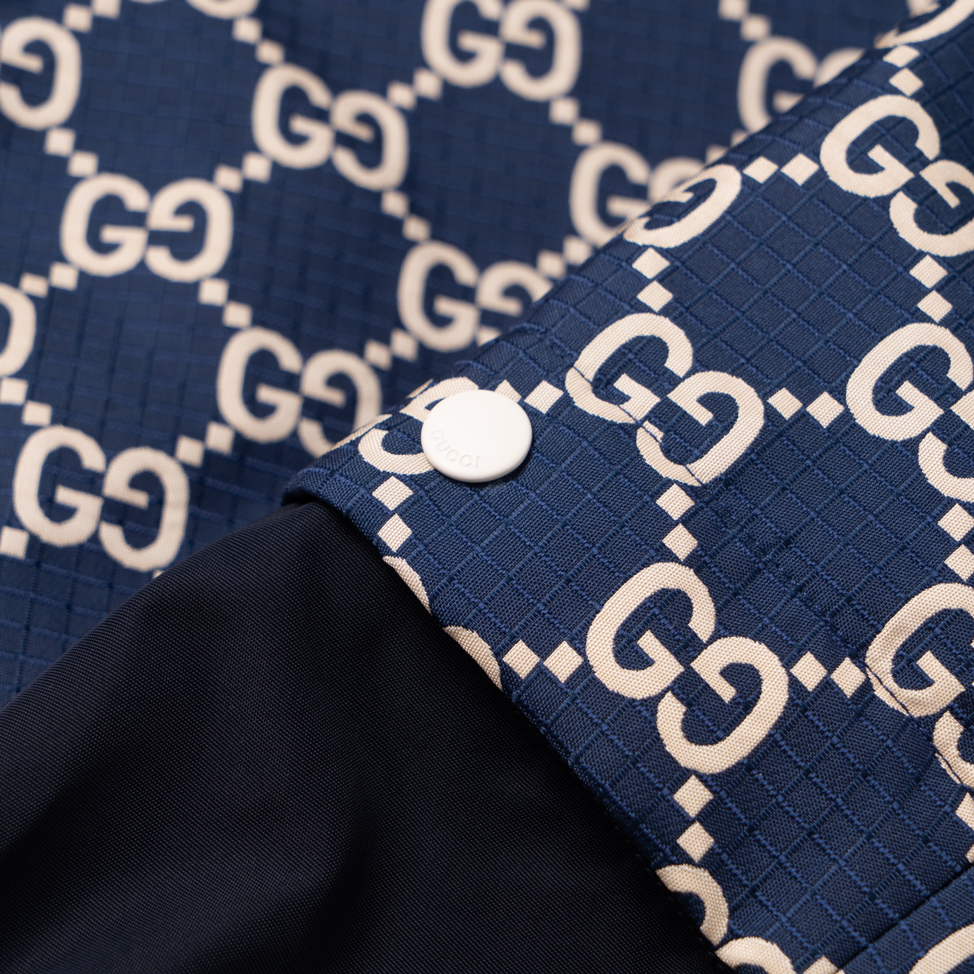 Gucci Printed Zip Hoodie Navy — фото 4