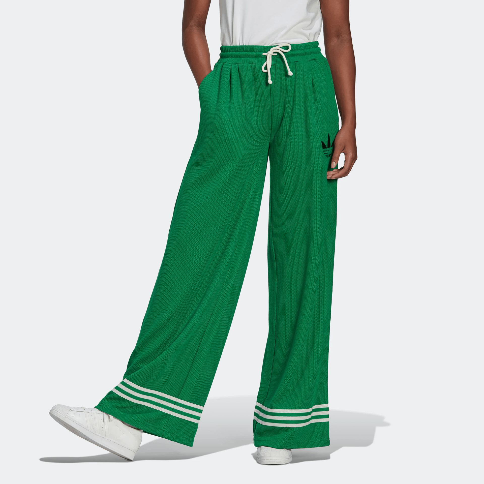 Adidas Originals Knit Wide Pants Green — фото 1