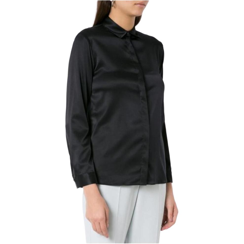 Emporio Armani FW21 Black Silk Shirt — фото 2