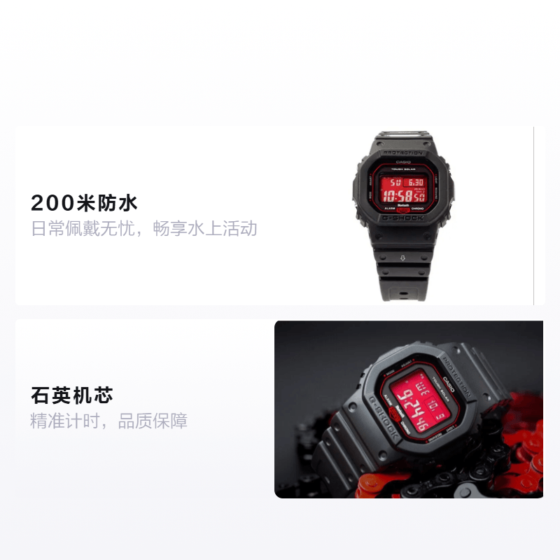 G-Shock Retro Square Red — фото 1
