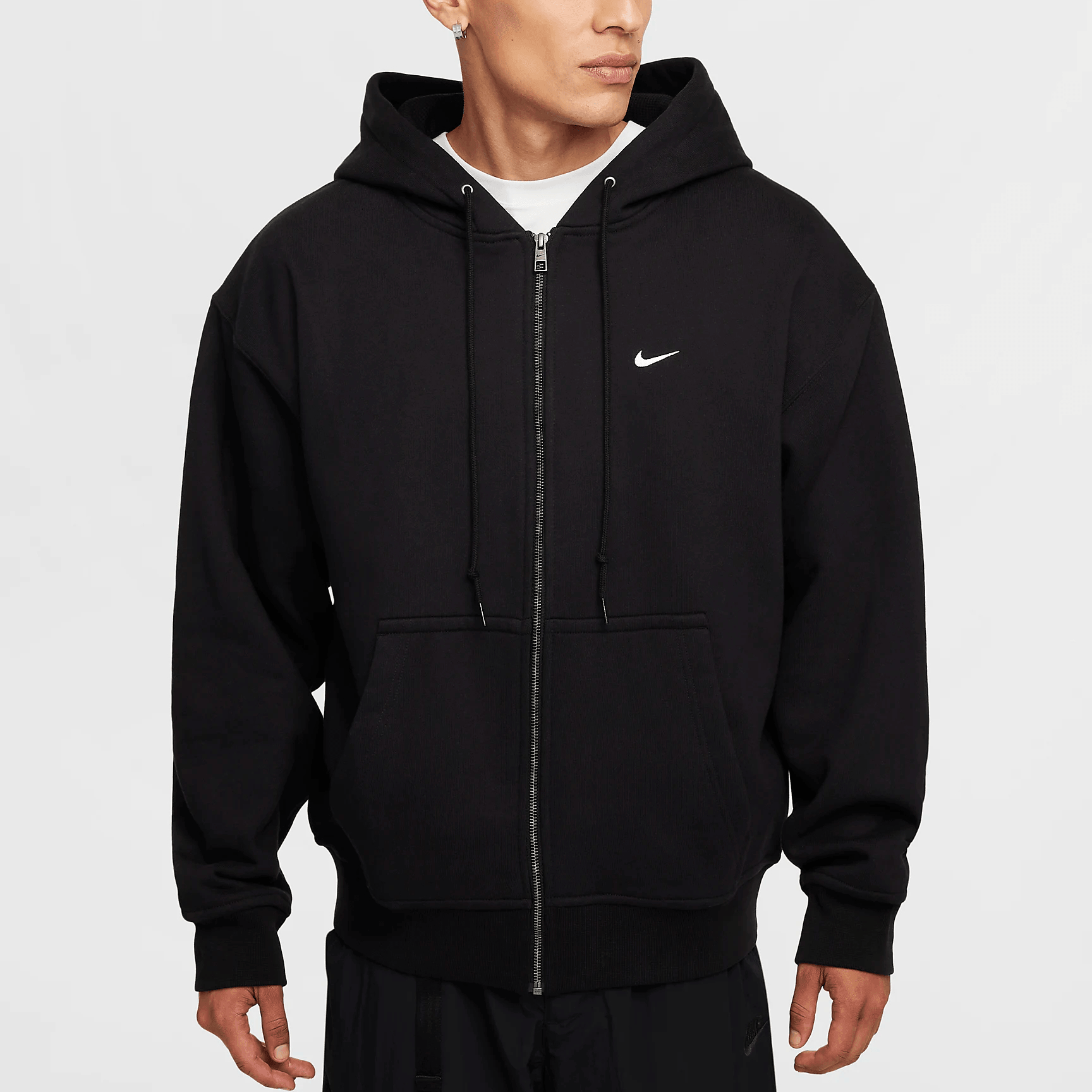 Nike Solo Swoosh Hoodie Jacket Black — фото 2