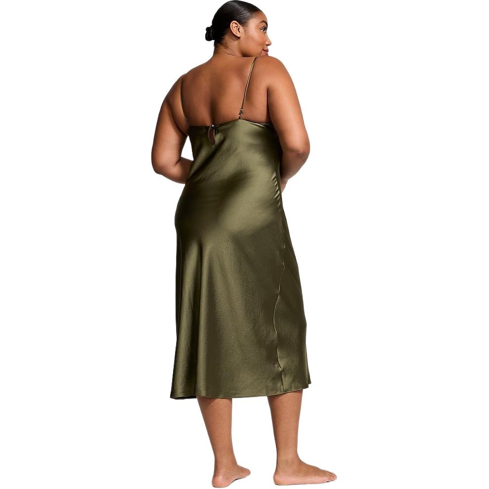 Victoria'S Secret The Mix Slip Dress Olive Green — фото 4