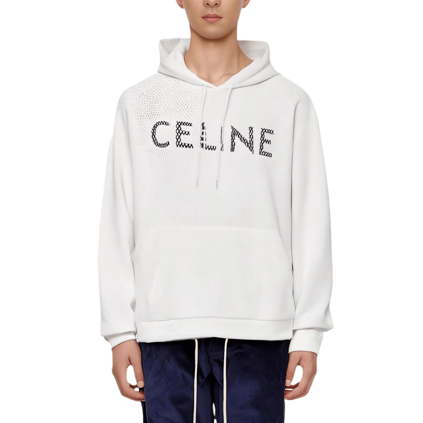 Celine SS23 Grid Letter Print Sweatshirt White — фото 2