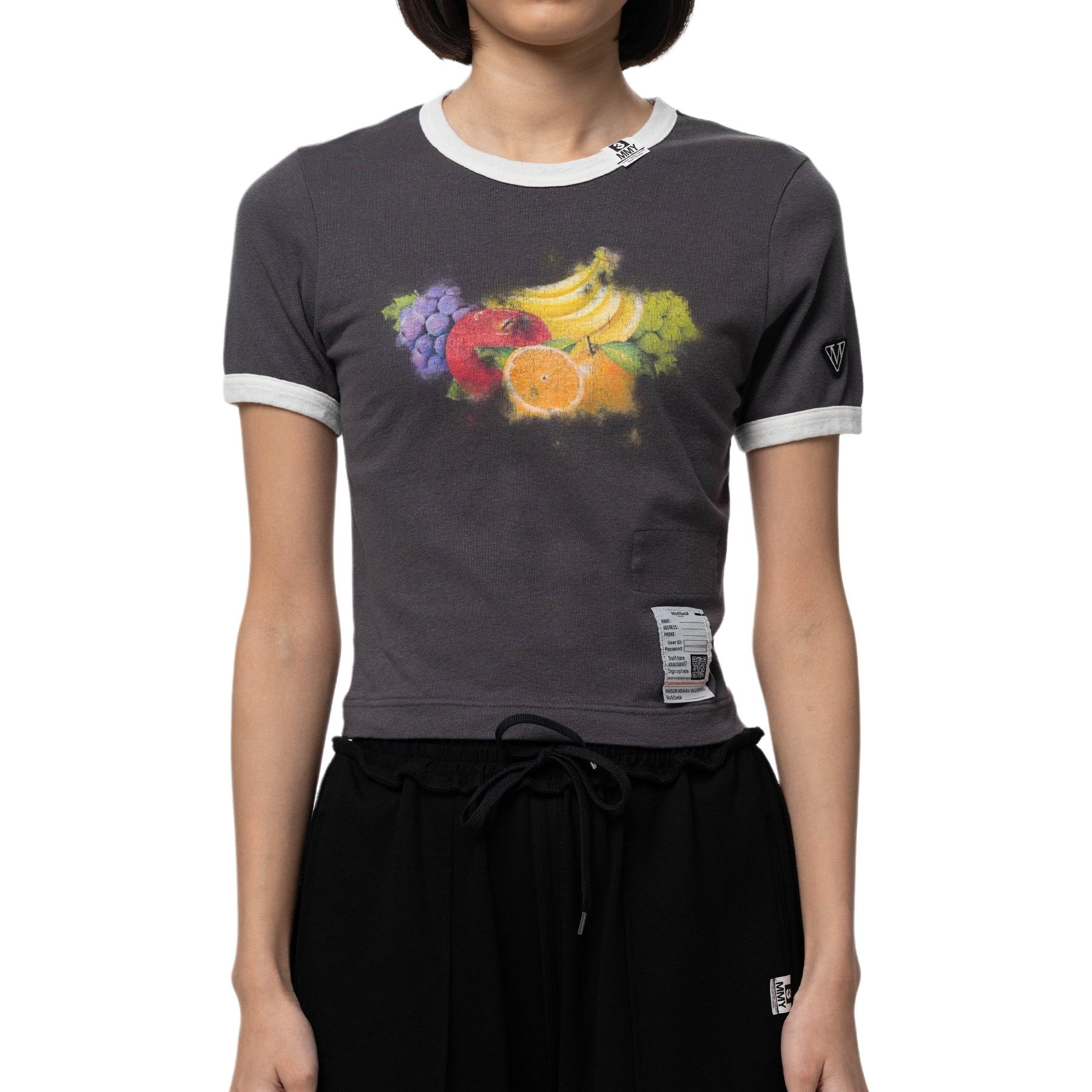Mihara Yasuhiro MMY SS26 Fruit Printed Ringer Mini T-shirt 2026 T — фото 5