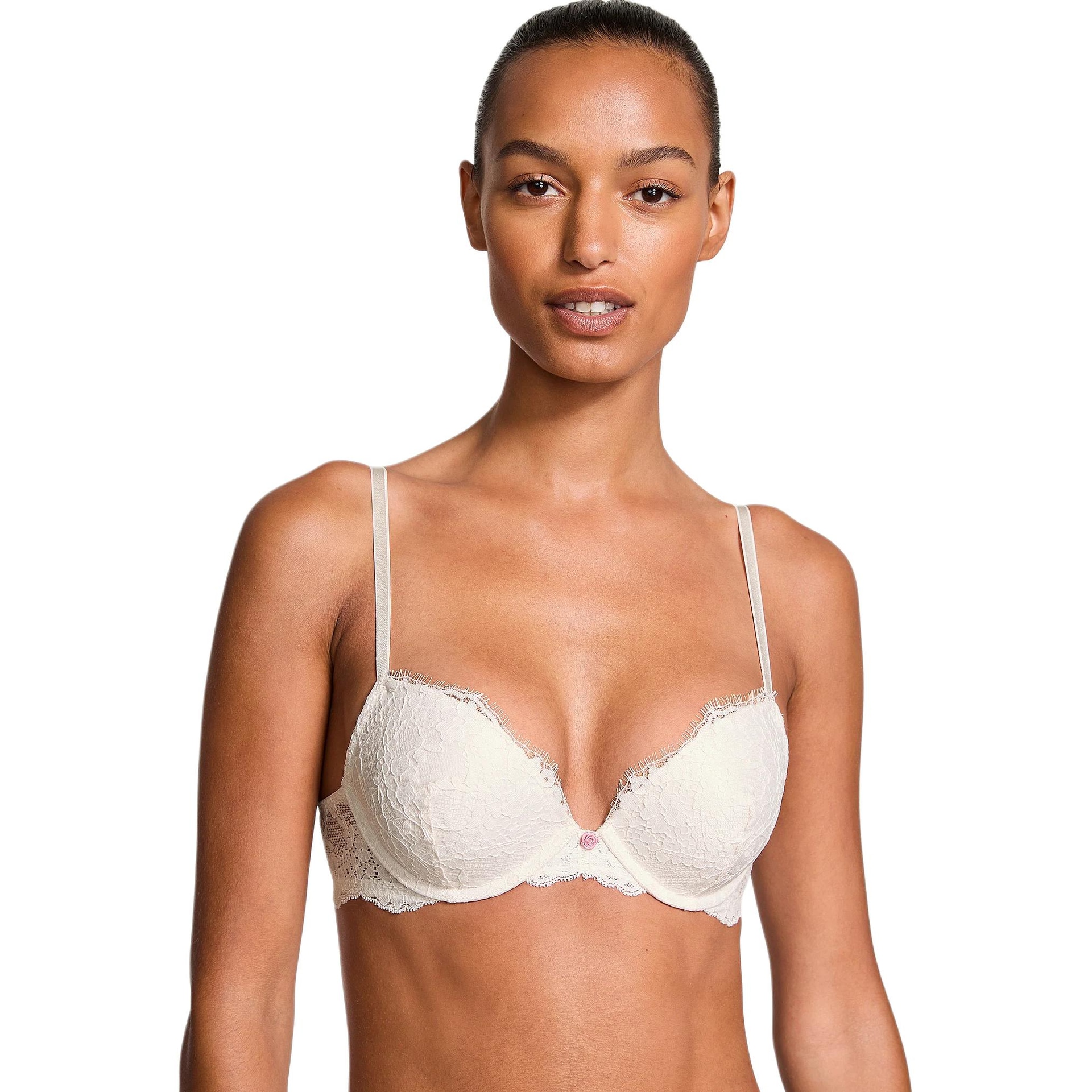 Victoria'S Secret Dream Angels Lace Push-Up Bra Coconut White — фото 2