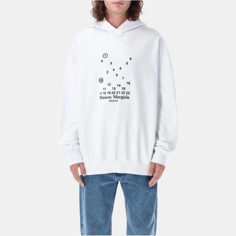 Maison Margiela FW22 Digital Cross Hoodie White — фото 2