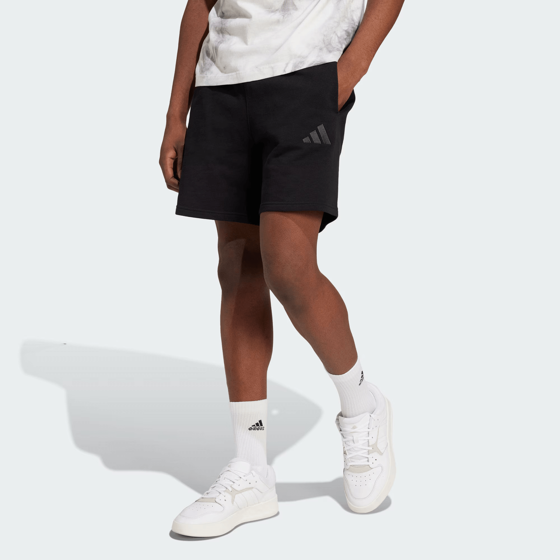 Adidas All Szn French Terry Shorts Black — фото 3