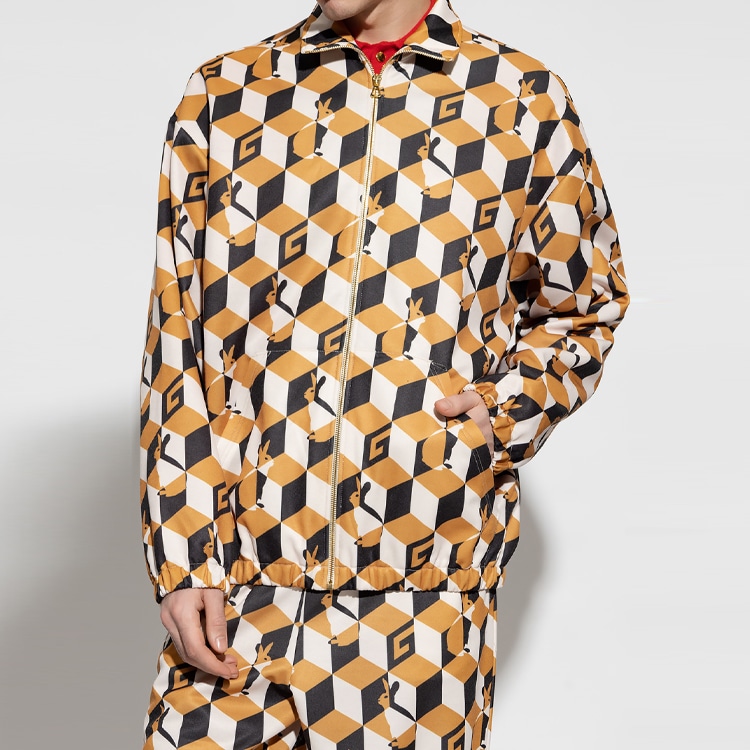 Gucci SS23 Diamond Print Jacket Yellow — фото 8